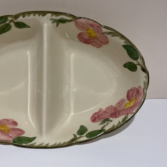 Vintage Franciscan Desert Rose Divided Serving Dish Made USA California 60s - Picture 3 of 9